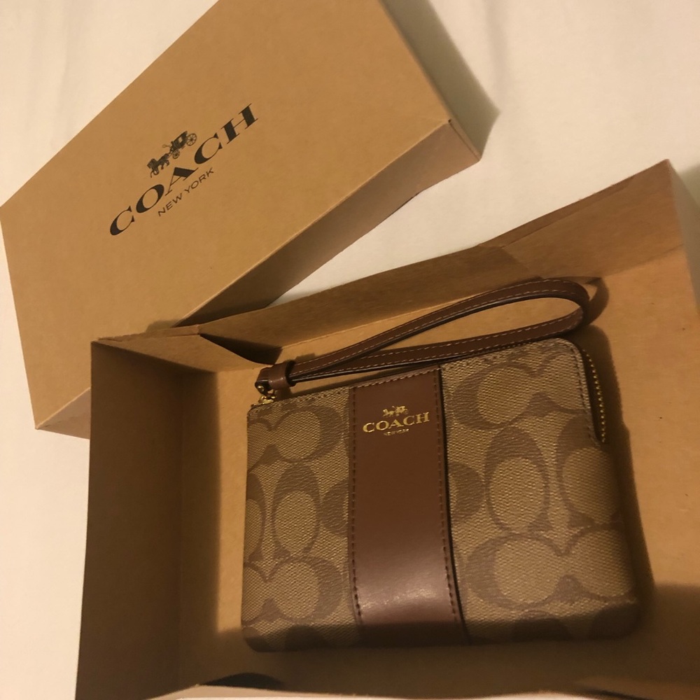 Brown Coach Wristlet